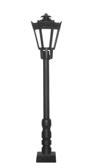 Viessmann 60701 H0 Parklaterne schwarz mit Kontaktstecksockel, LED warmweiß