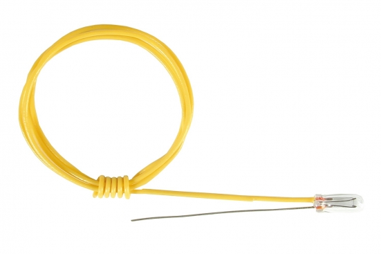 Viessmann 6229 Glühlampe klar T 3/4, Ø 2,3 mm, 16 V, 30 mA , 1 Kabel, 1 blanker Draht