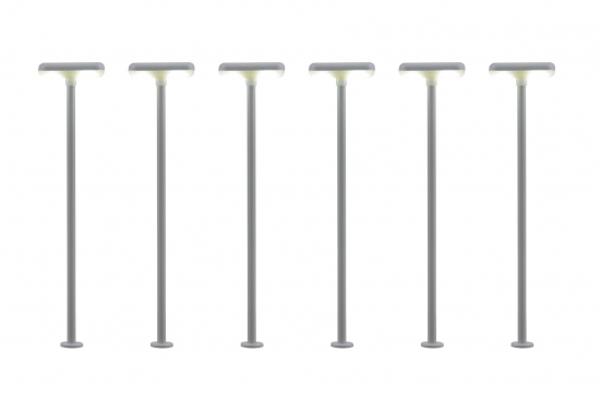 Viessmann 63646 H0 Bahnsteigleuchte, 2 LEDs weiß (6 Stück)