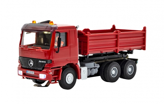 Preview: Viessmann 8014 H0 MB ACTROS 3-achs Muldenkipper mit Rundumleuchten, rot, Basis, Funktionsmodell