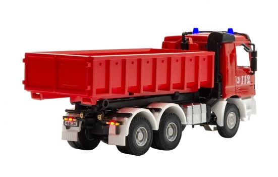 Preview: Viessmann 8050 H0 MB ACTROS 3-achs mit Abrollcontainer und Rundumleuchten, Feuerwehr, Basis, Funktionsmodell