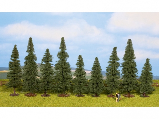 Preview: NOCH 25086 Tannen, 9 Stück, ca. 8-12 cm hoch