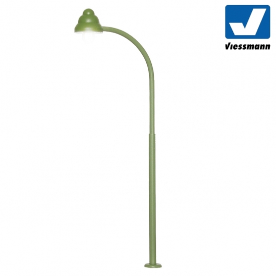 Viessmann 6012 H0 Bogen-Gaslaterne, grün, LED warmweiß