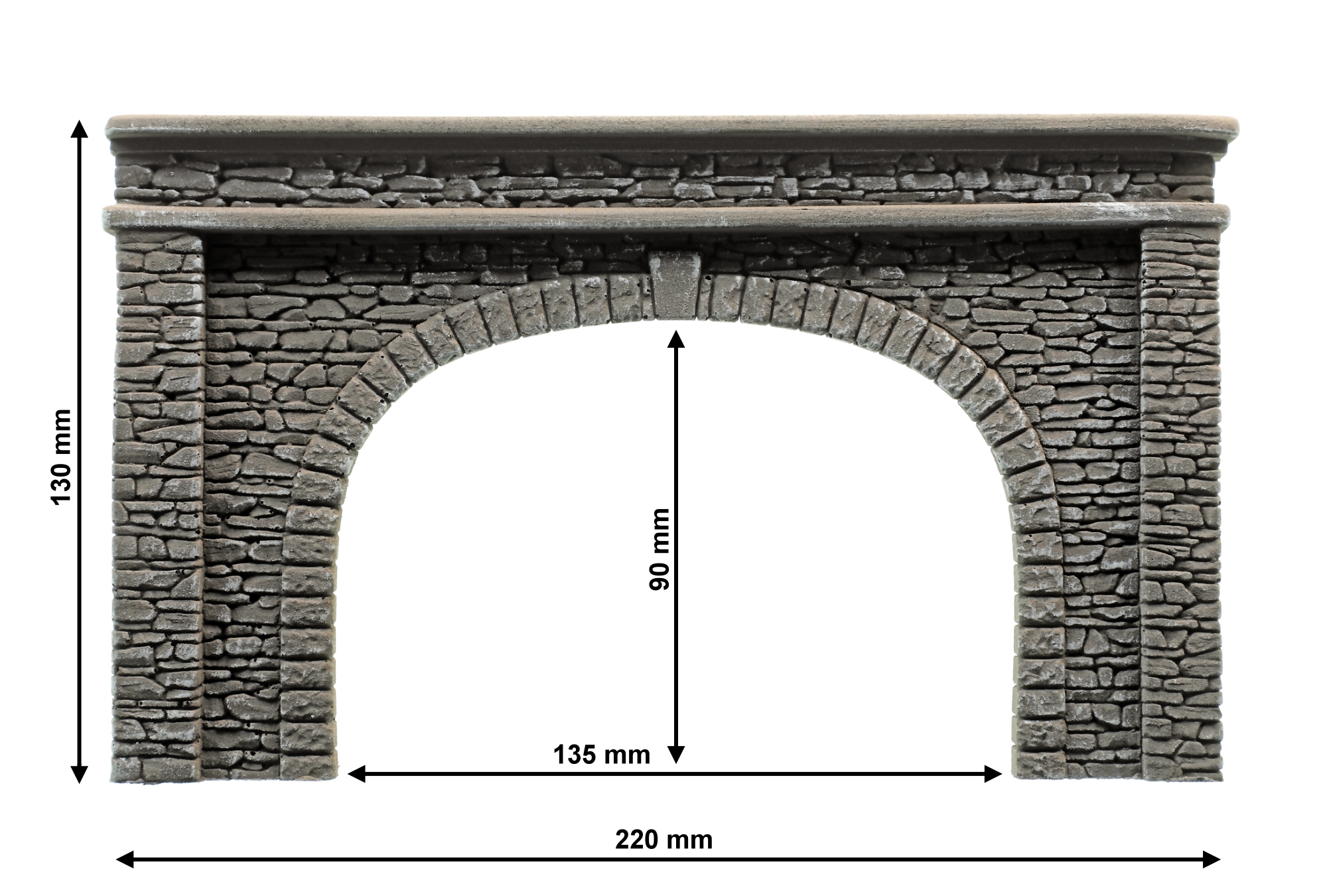 Noch 58062 H0 Tunnel-Portal 2-gleisig 