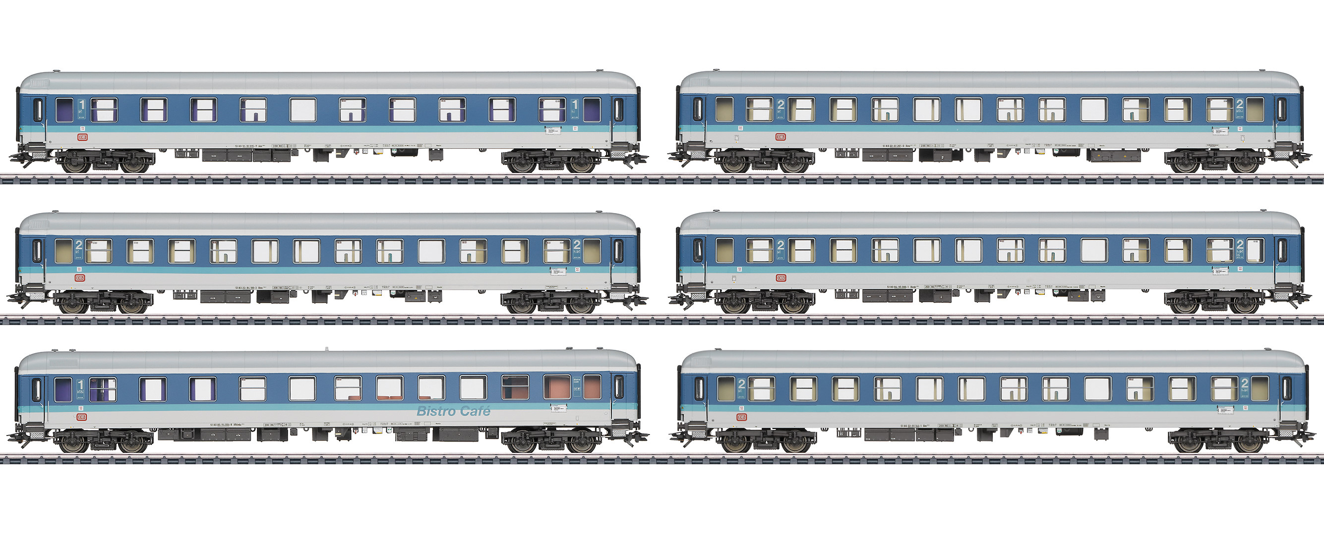 Erlebniswelt Modellbahn - Trix 23200 H0 Schnellzugwagen IR, DB 6er-Set