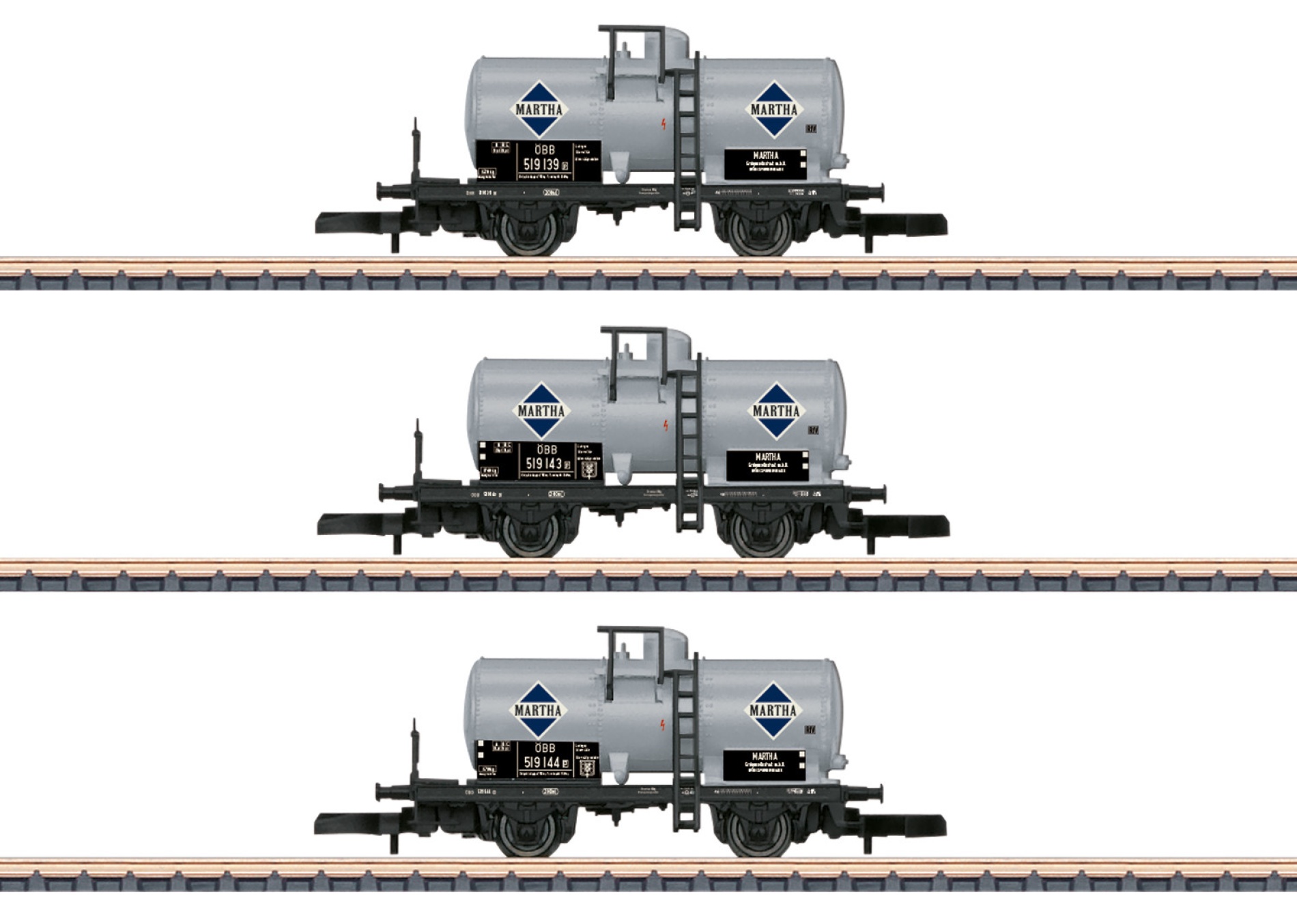 Märklin 82320 Spur Z Kesselwagen Martha ÖBB, 3er-Set 