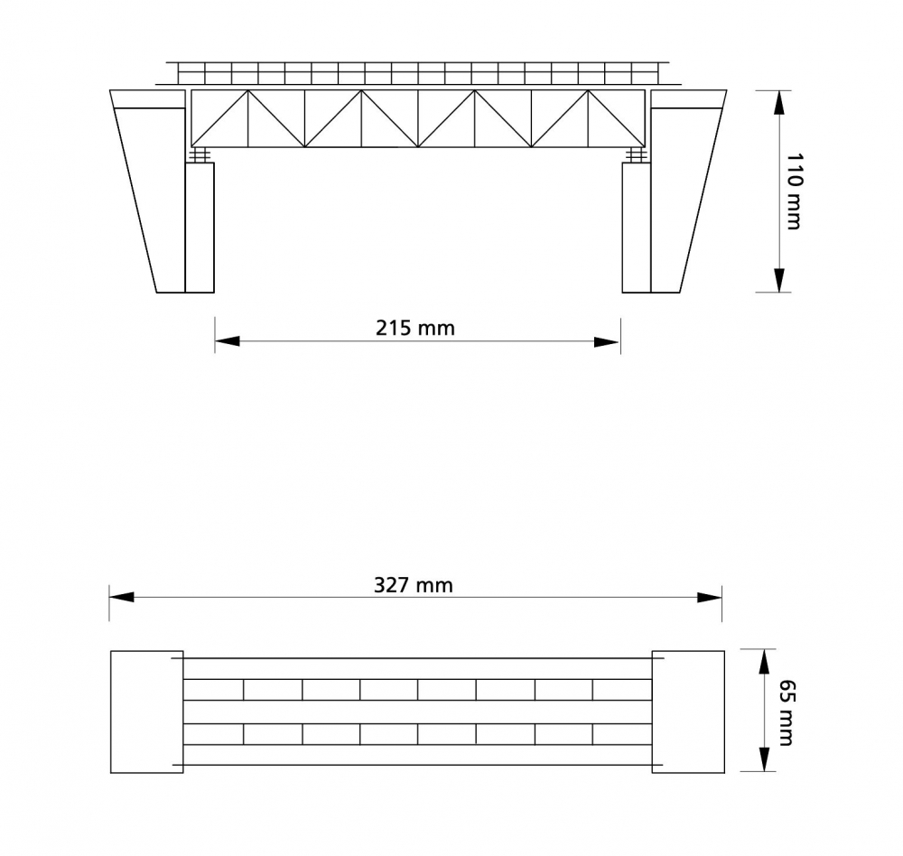 Auhagen 11364 H0 Fachwerkbrücke