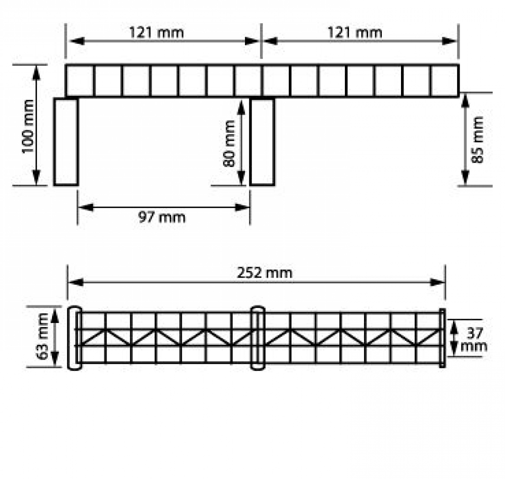 Auhagen 11442 H0 Erweiterung Blechträgerbrücke