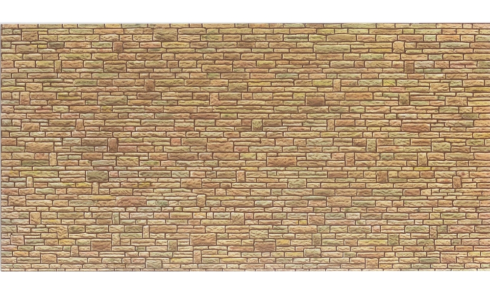 FALLER 170604 H0 Mauerplatte Sandstein grün-gelb-braun