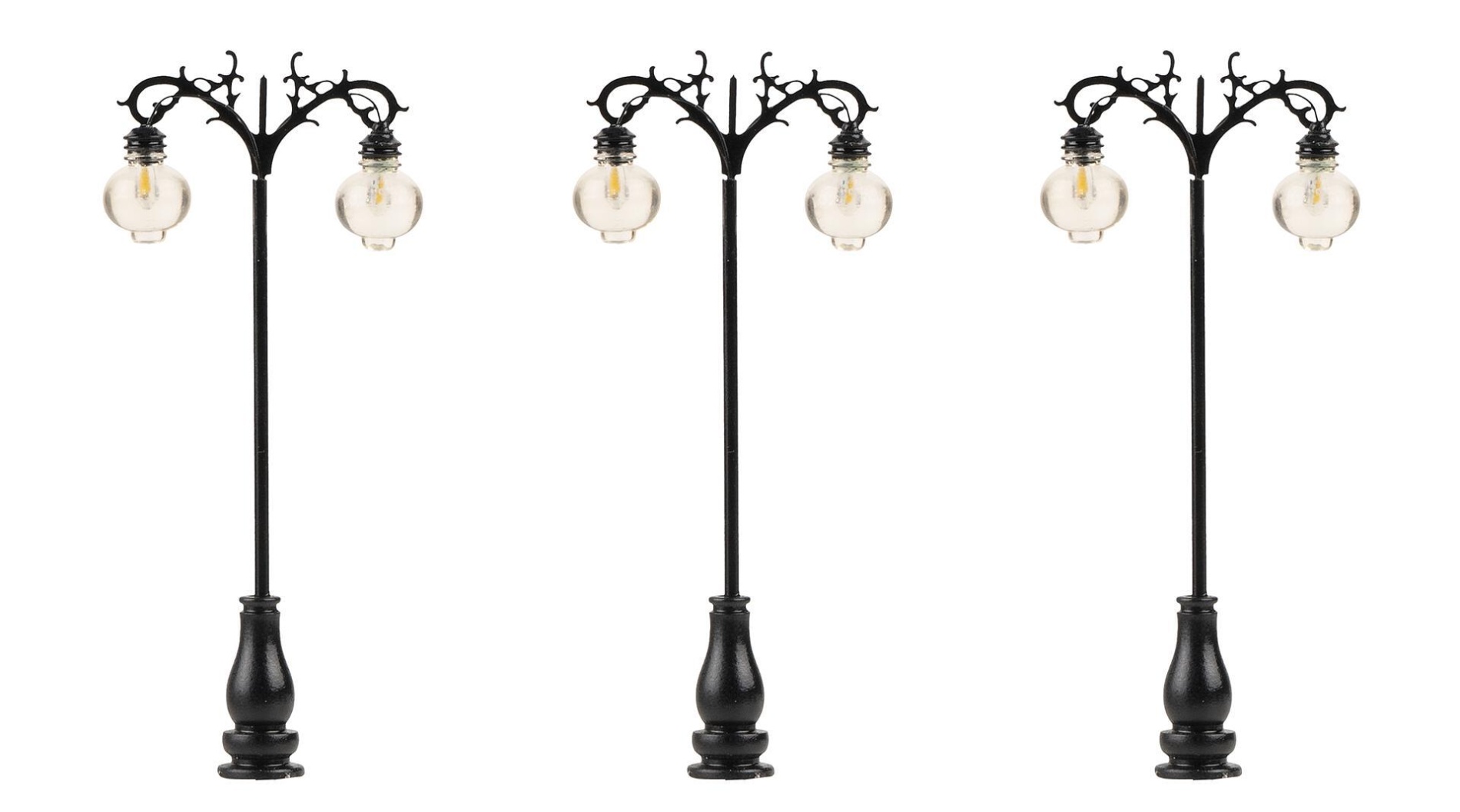 FALLER 180115 H0 LED-Laterne, Hängeleuchten , warmweiß, 3 Stück