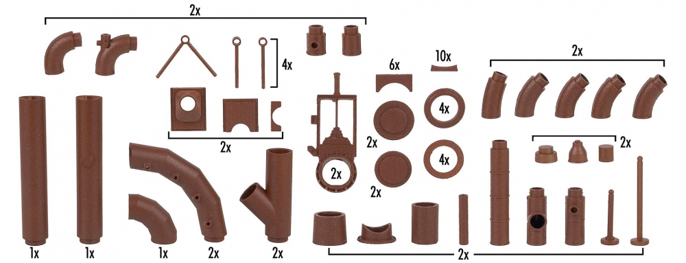 FALLER 180327 H0 Rohrleitungs-Set