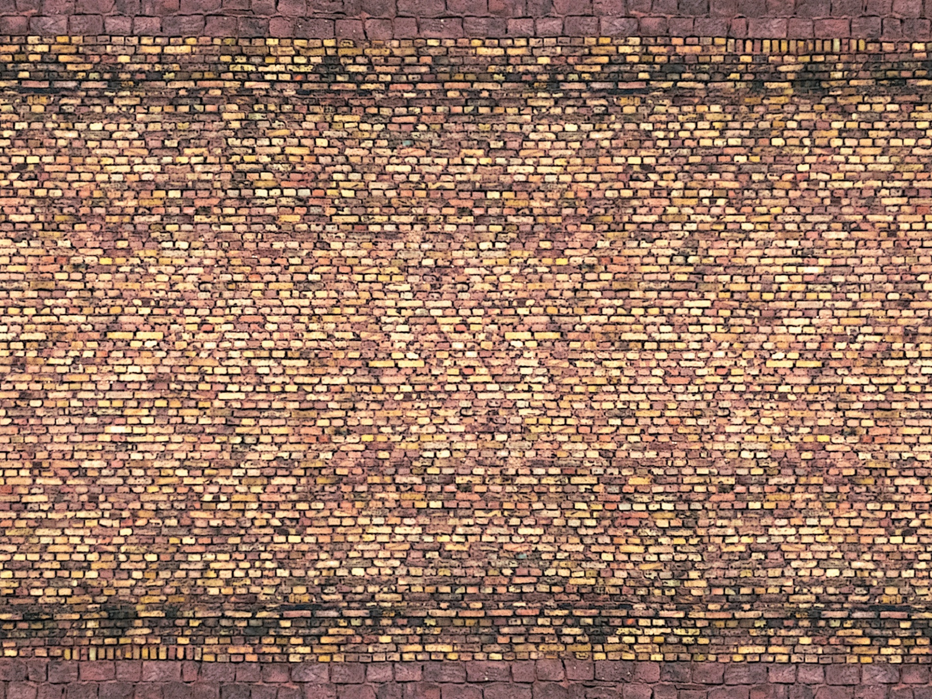 NOCH 56605 H0 3D-Kartonplatte Ziegel, gelb-bunt 