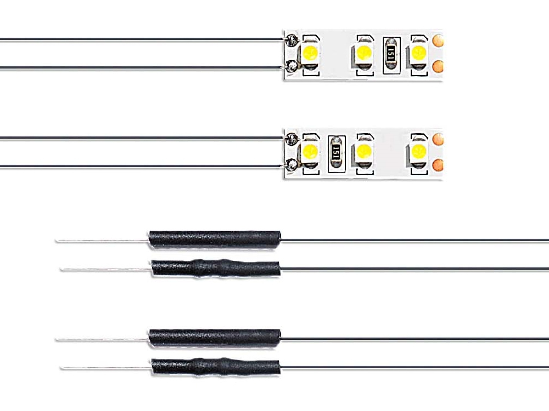 BUSCH 5998 H0 LED-Beleuchtung, 2x 3 warmweiße LED´s 