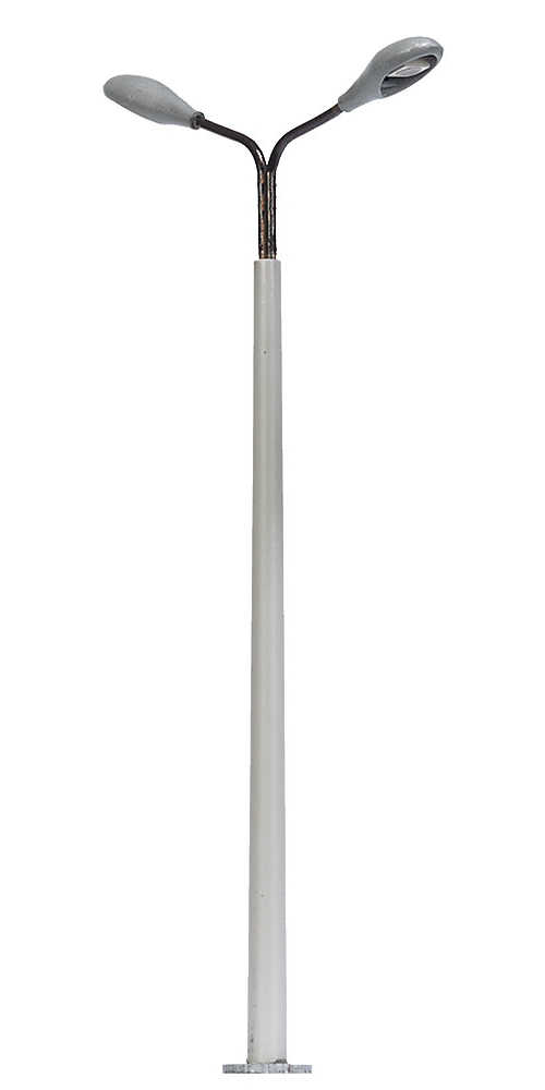 BUSCH 4158 H0 Betonmast mit 2 Leuchten