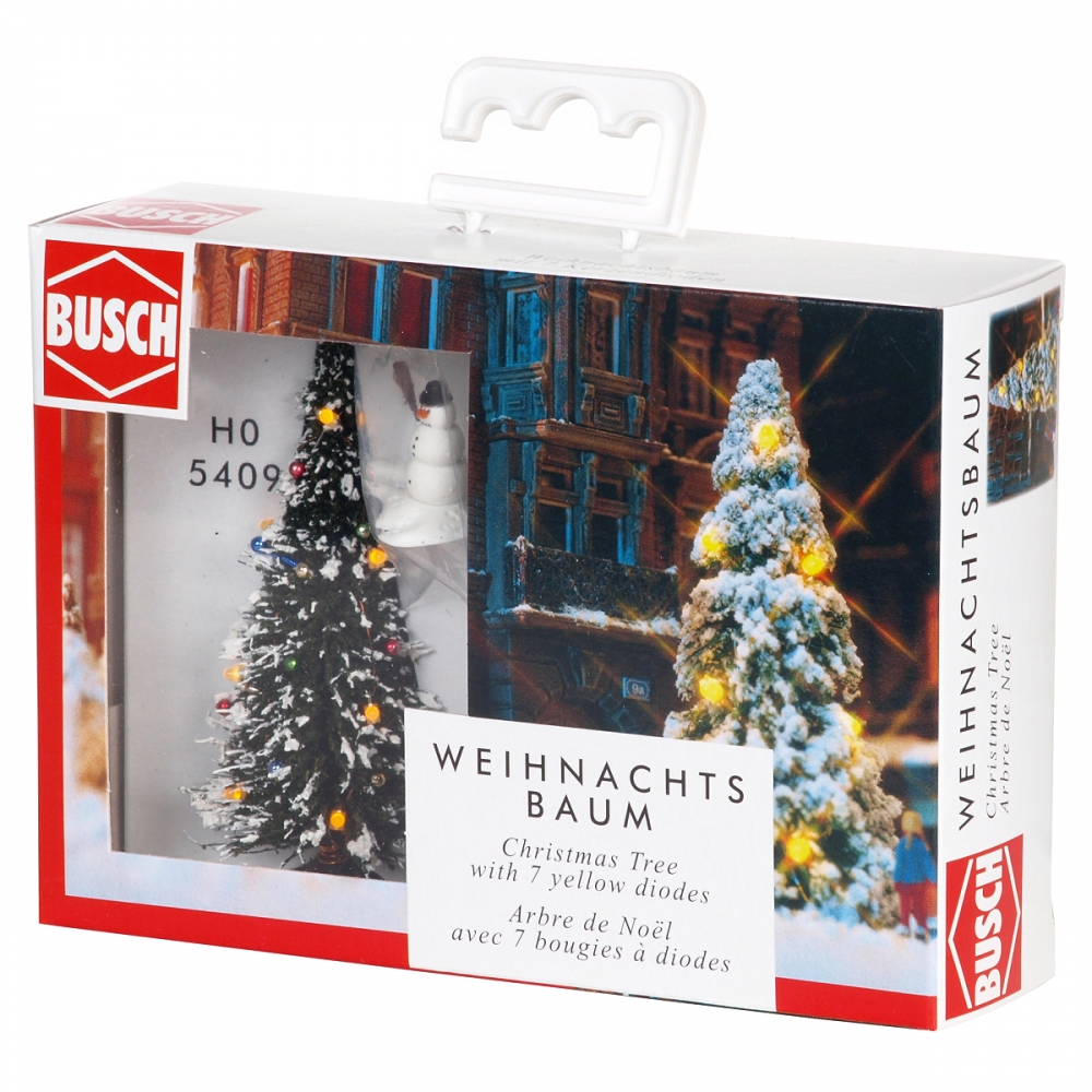 BUSCH 5409 H0 Weihnachtsbaum mit LED-Beleuchtung