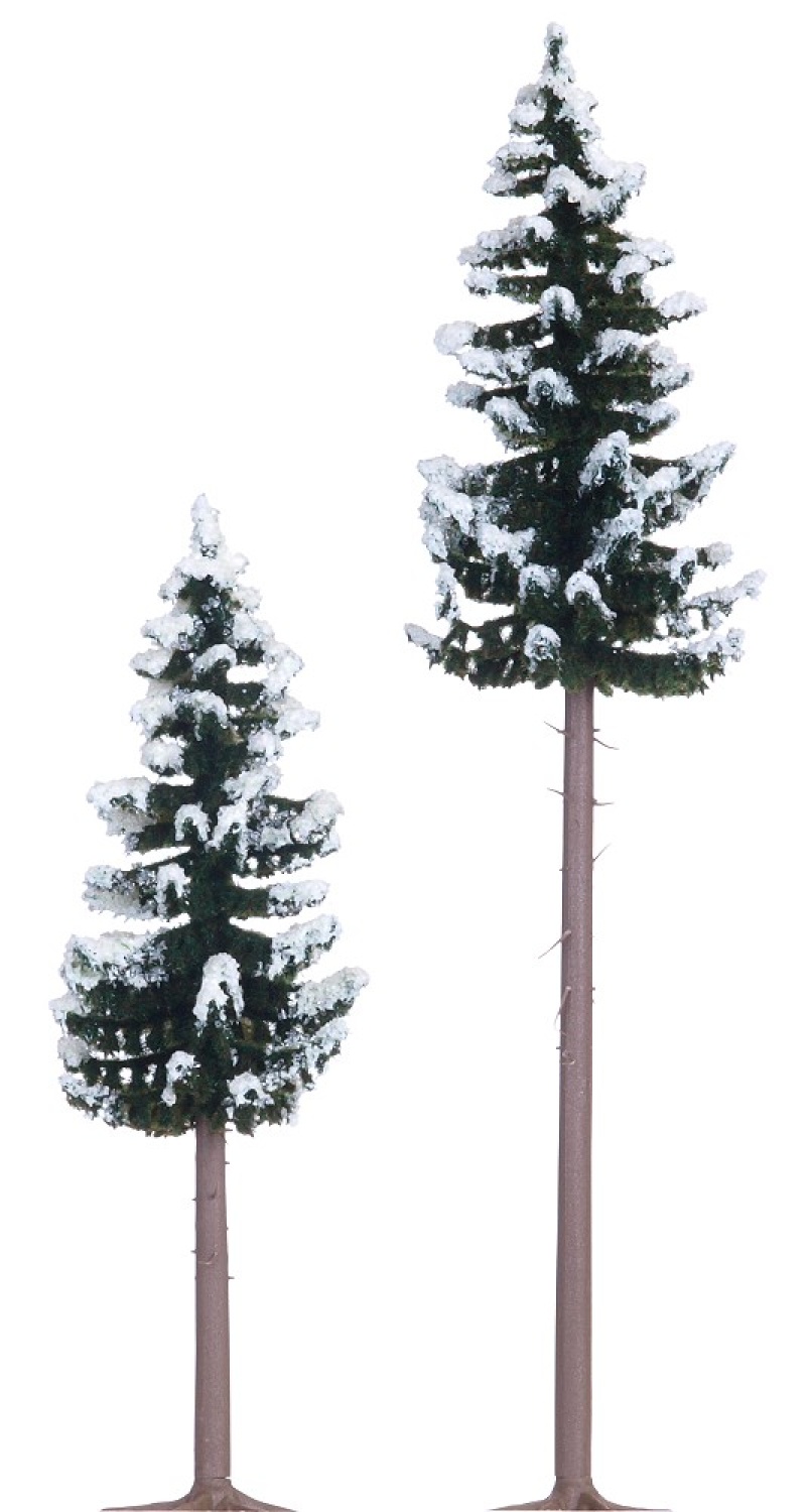BUSCH 6153 H0 2 Schnee-Fichten 130/195 mm 
