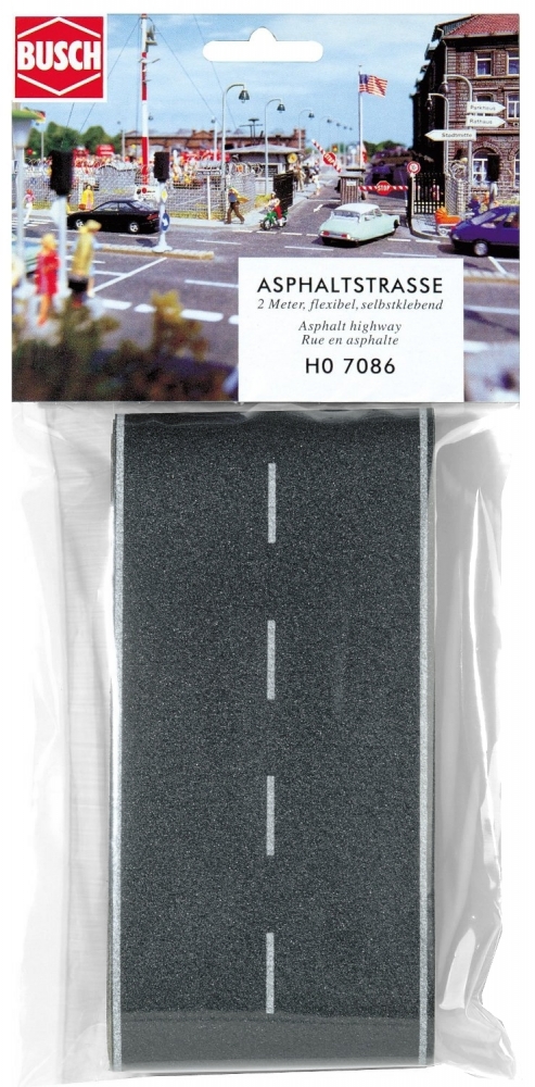 BUSCH 7086 H0 Asphaltstraße