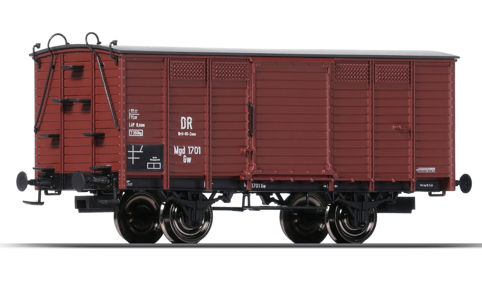 BRAWA 48029 H0 Gedeckter Güterwagen Gw der Brit-US-Zone 