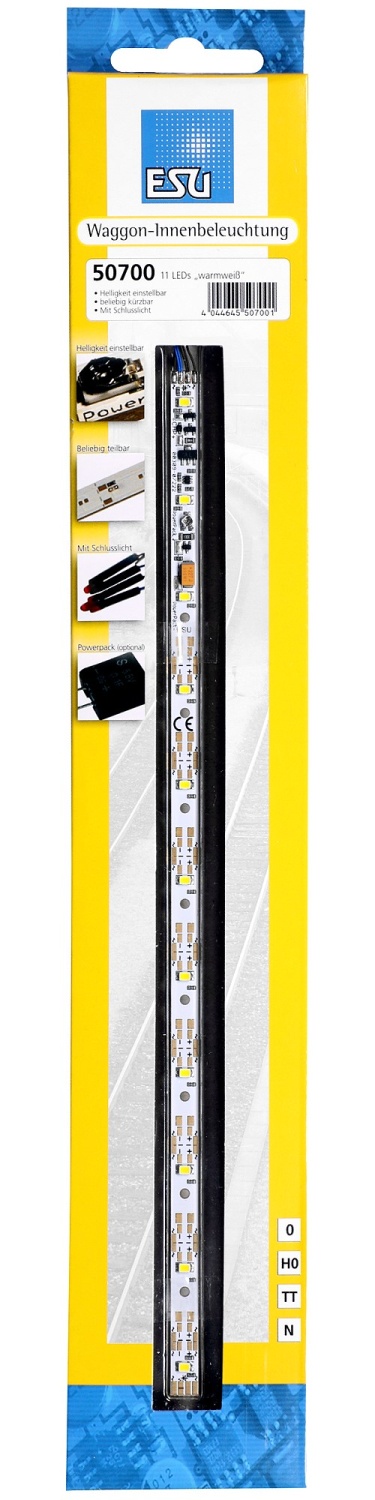 ESU 50700 H0/TT/N Innenbeleuchtung warmweiß mit Schlusslicht 