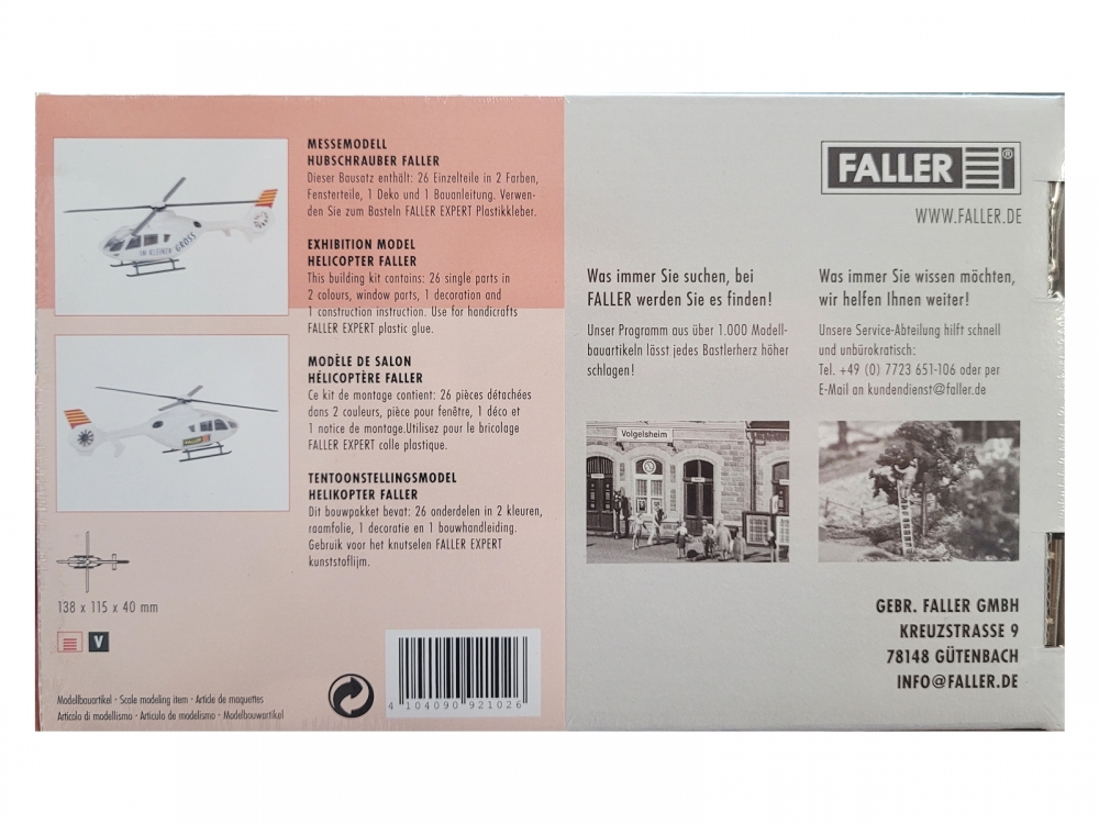 FALLER 192102 H0 Hubschrauber FALLER (Messemodell)