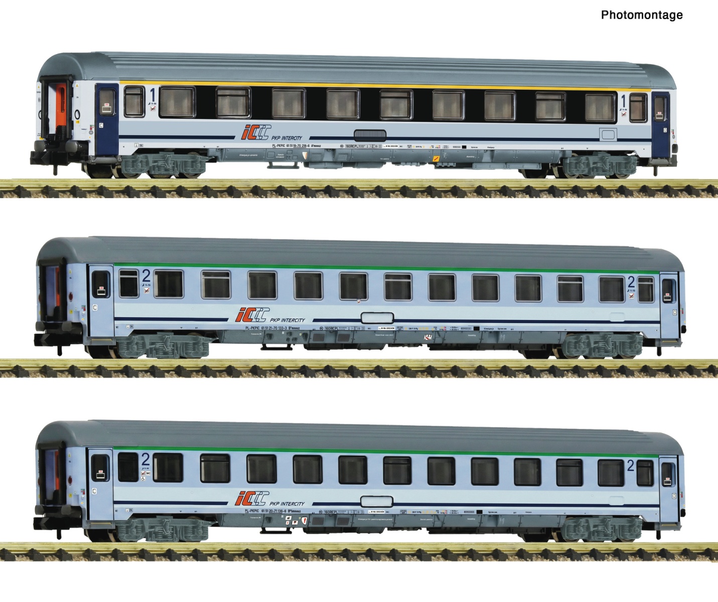 Fleischmann 6260113 N Eurofima-Wagen, PKP 3er-Set 