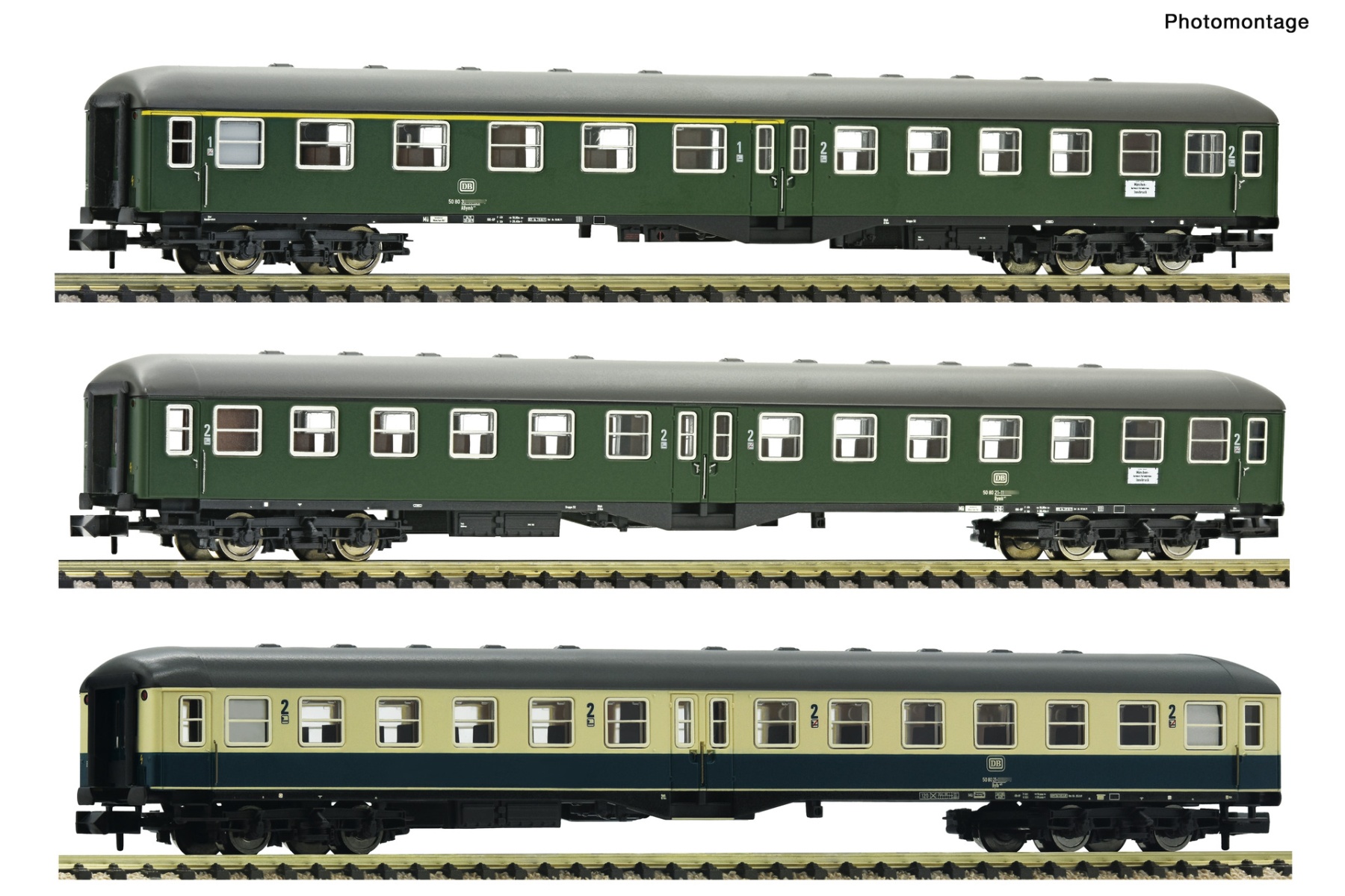 Fleischmann 6260131 N Reisezugwagen „E 2873“, DB 3er-Set 