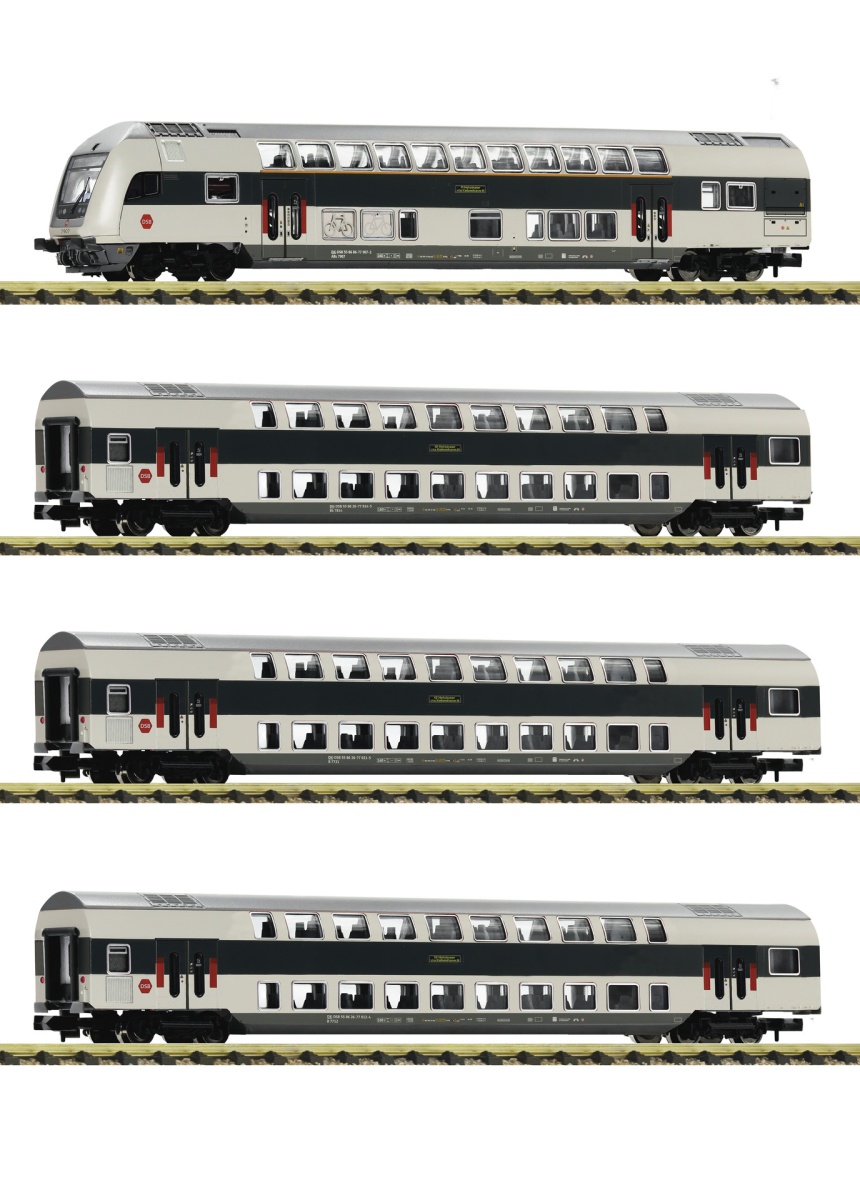 Fleischmann 6270130 N Doppelstockwagen, DSB 4er-Set 