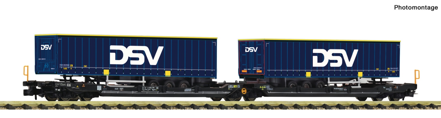 Fleischmann 6660141 N Doppeltaschen-Gelenkwagen T3000e, TX Logistik