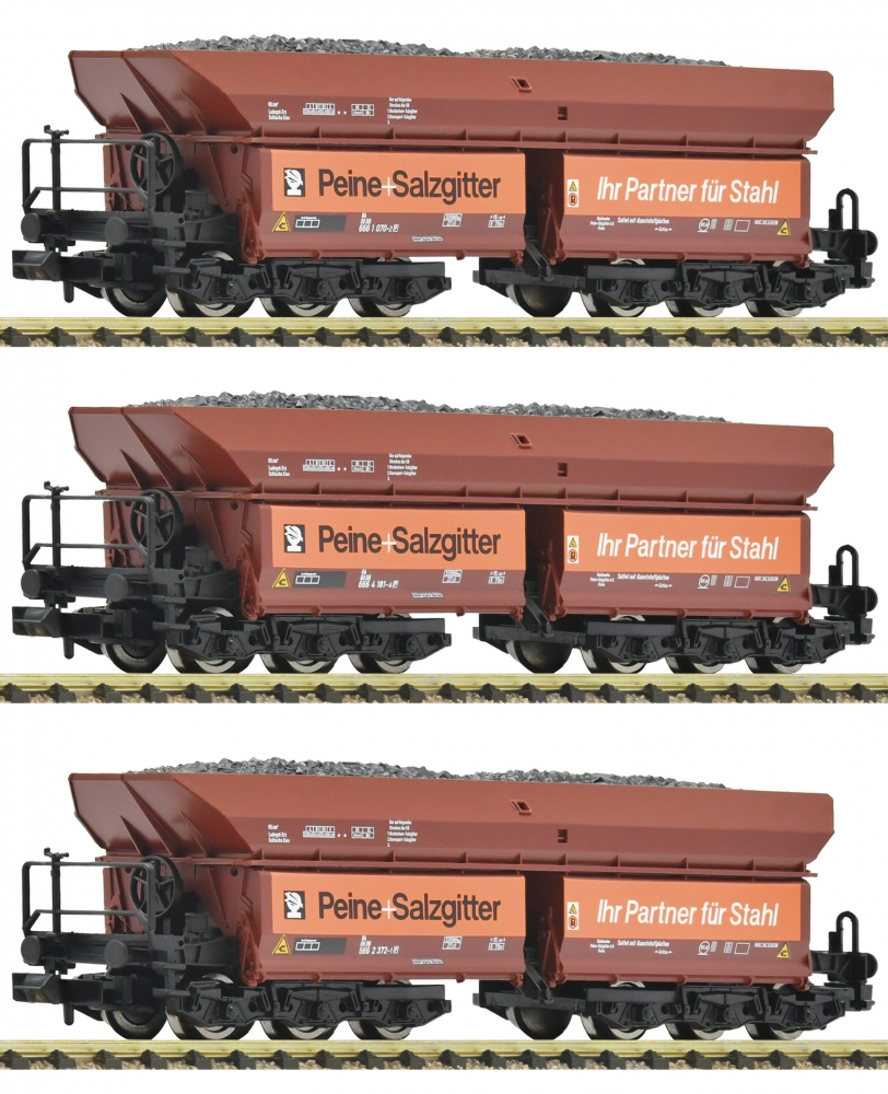 Fleischmann 6660150 N Erzwagen „Peine+Salzgitter“ 3er-Set