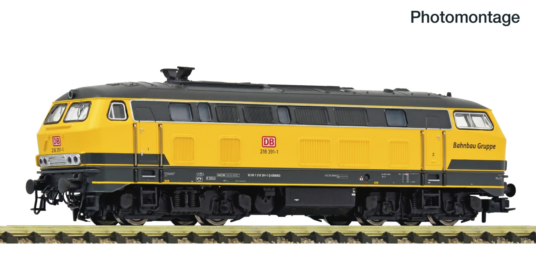 Fleischmann 7360042 N Diesellok 218 391-1, DB Bahnbau, Analog