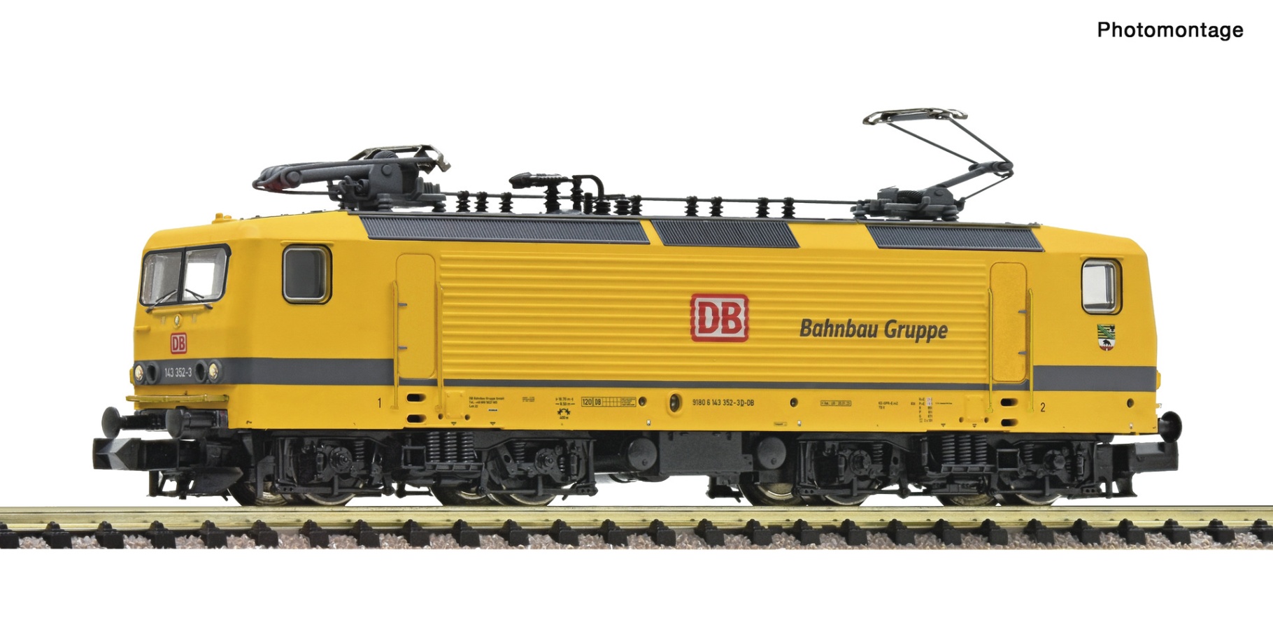 Fleischmann 7570103 N E-Lok BR 143 352-2, DB Bahnbau, Sound
