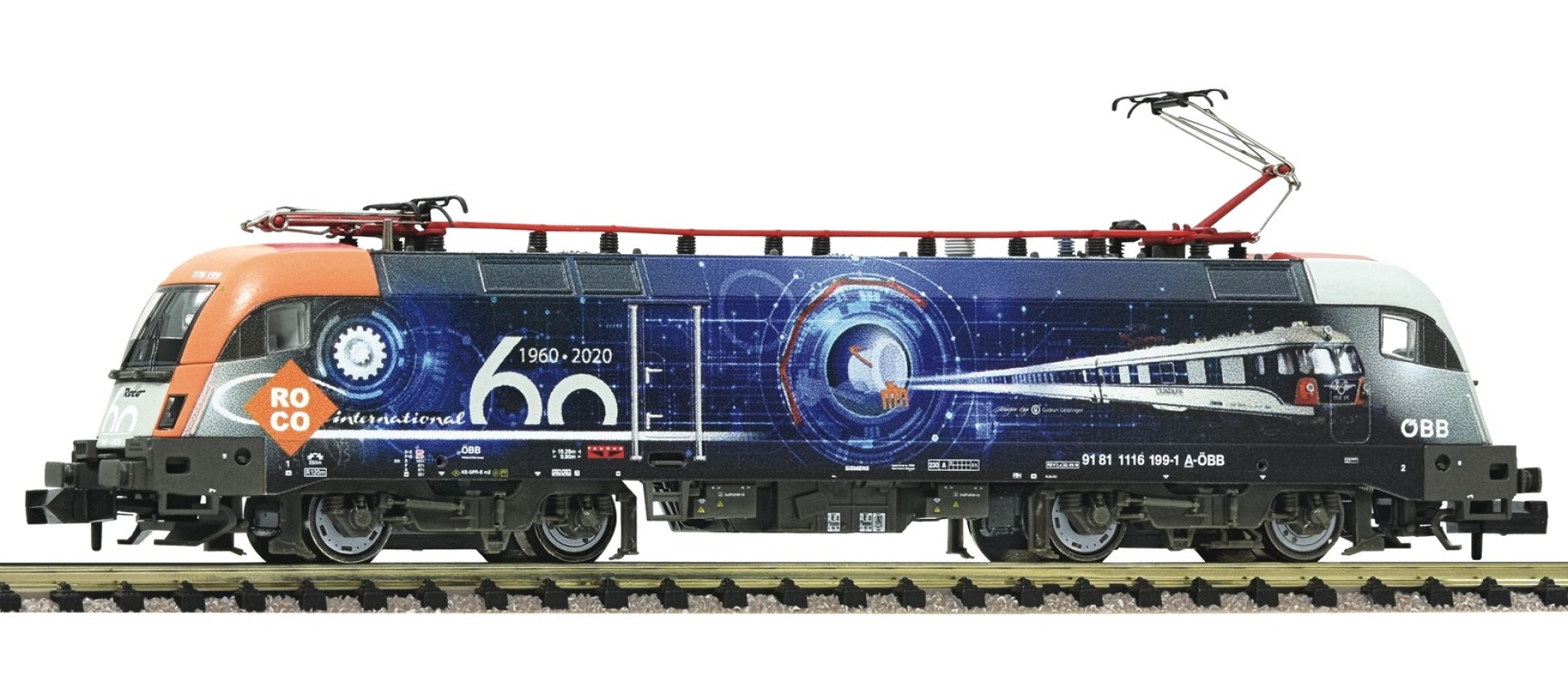 Fleischmann 781775 N E-Lok 1116 199-1 „60 Jahre ROCO“, ÖBB "Digital+Sound"