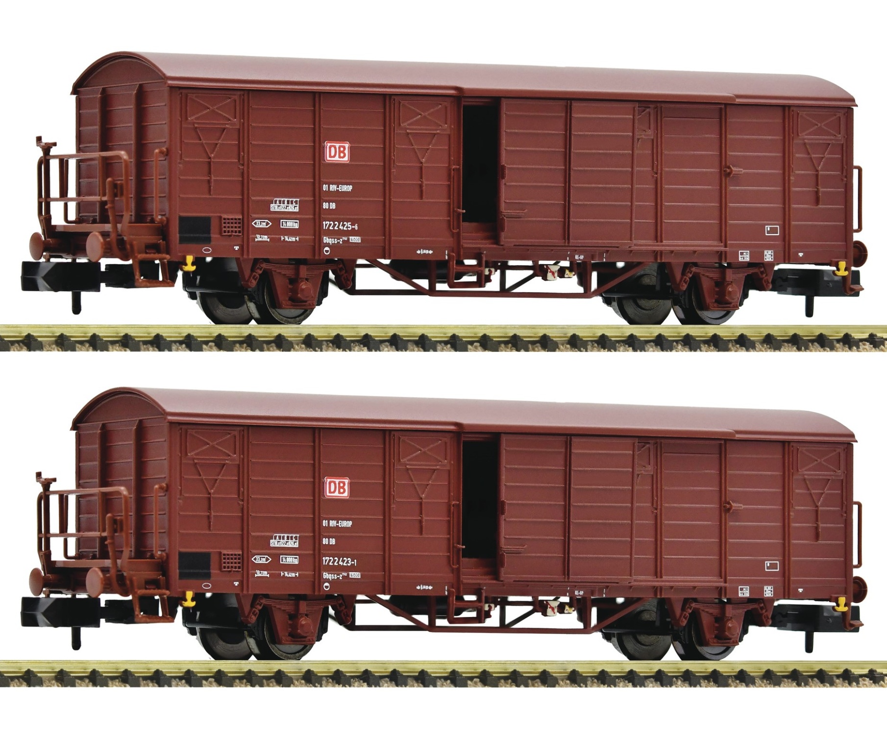 Fleischmann 826216 N Gedeckte Güterwagen, DB AG 2er-Set 