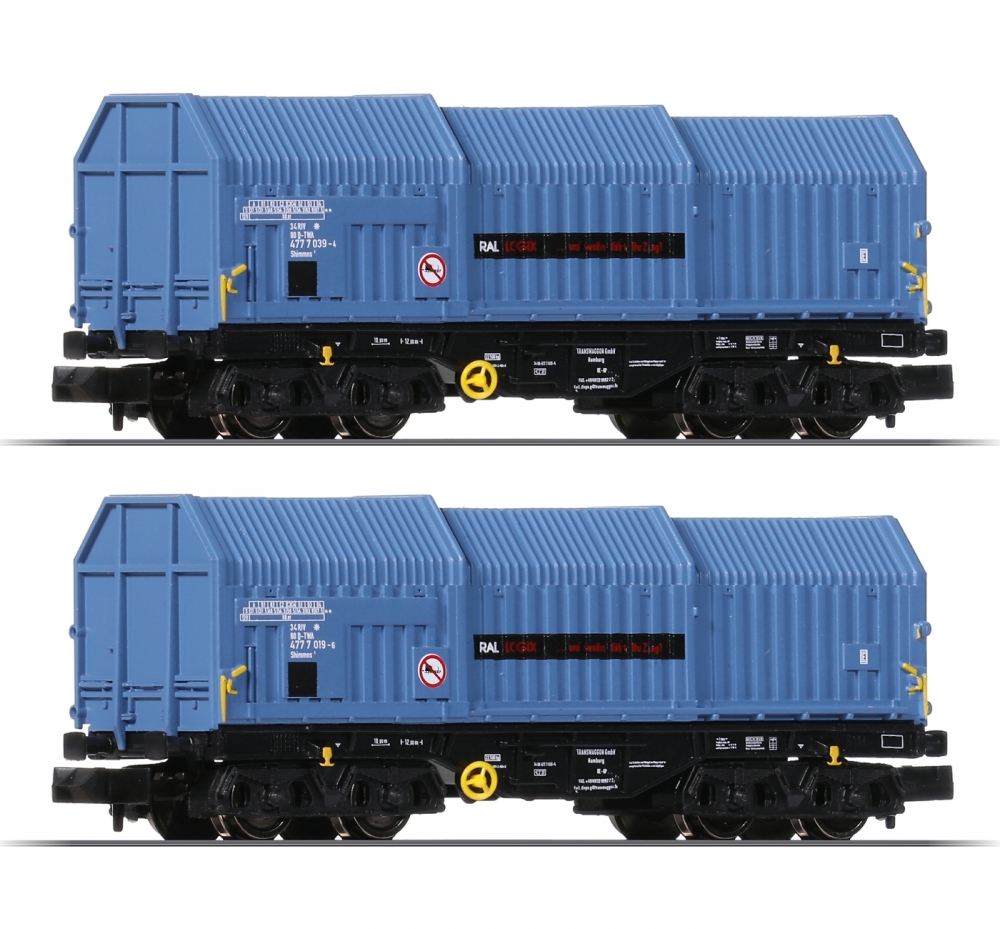 Fleischmann 837926 N Teleskophaubenwagen RAILLOGIX 2er-Set