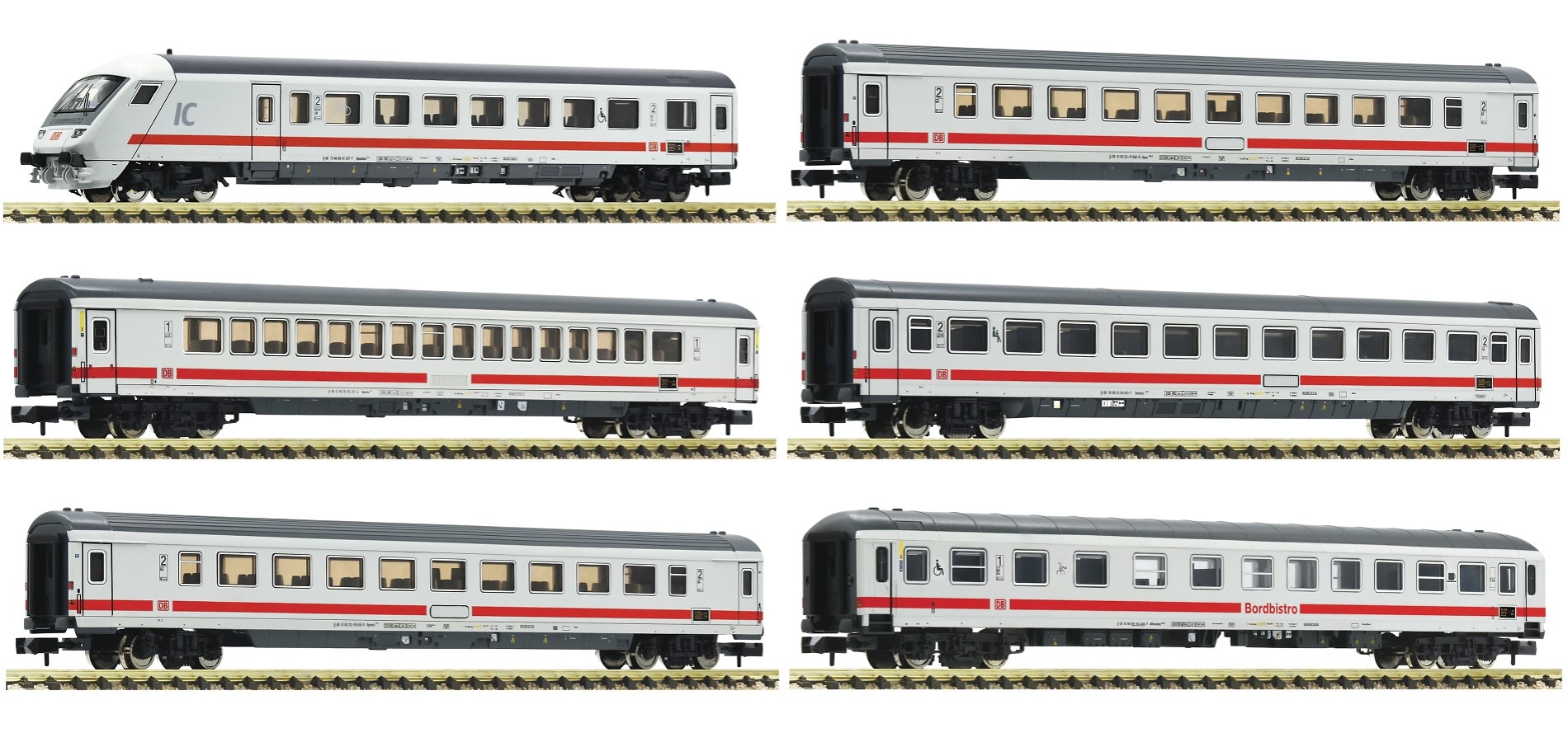 Fleischmann 860884 N IC-Schnellzugwagen, DB AG 6er-Set 