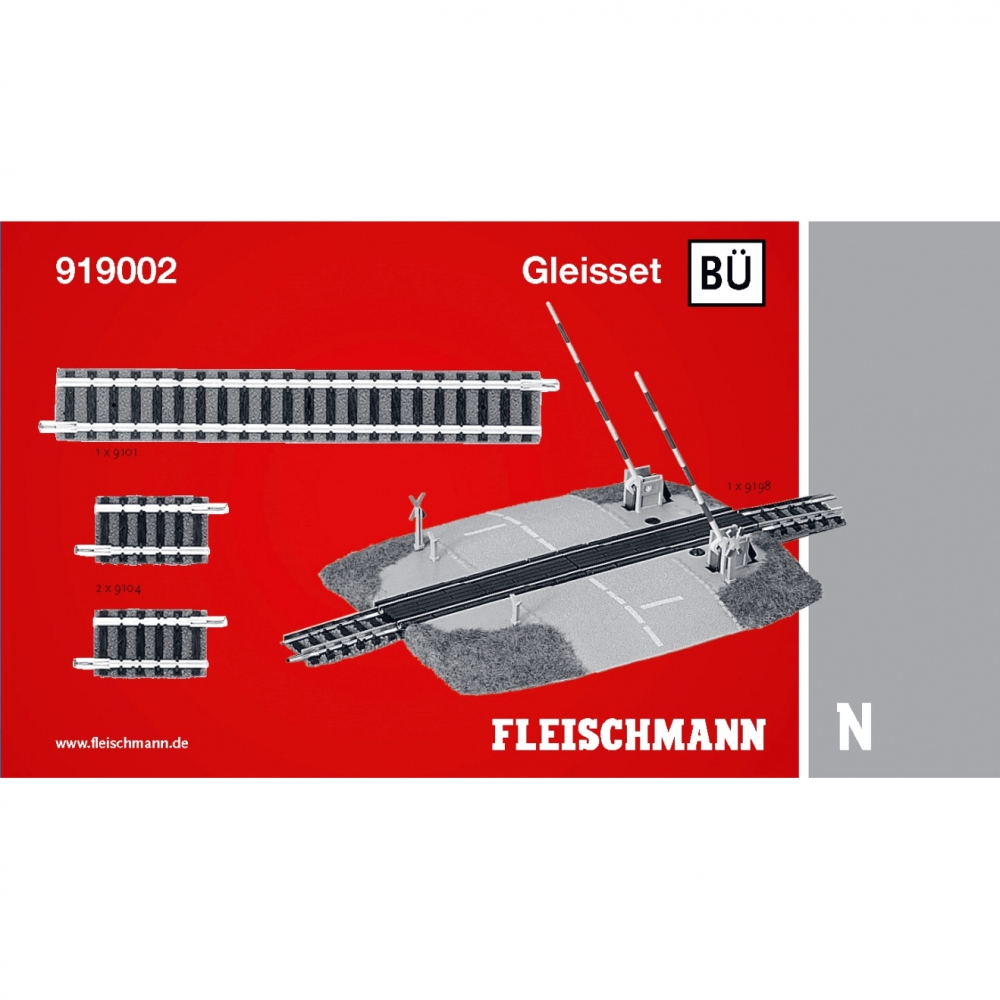 Fleischmann 919002 N Profi-Gleisset Bahnübergang