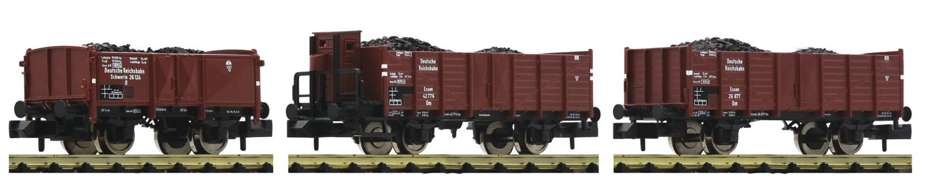 Fleischmann 820803 N Kohlewagen beladen, DRB 3er-Set 