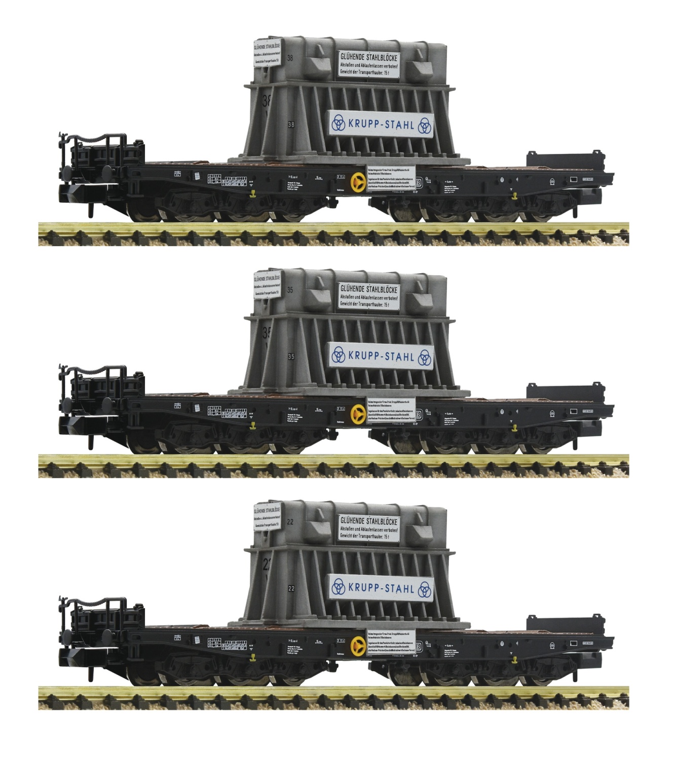 Fleischmann 845512 N Schwerlastwagen Samms, DB 3er-Set 