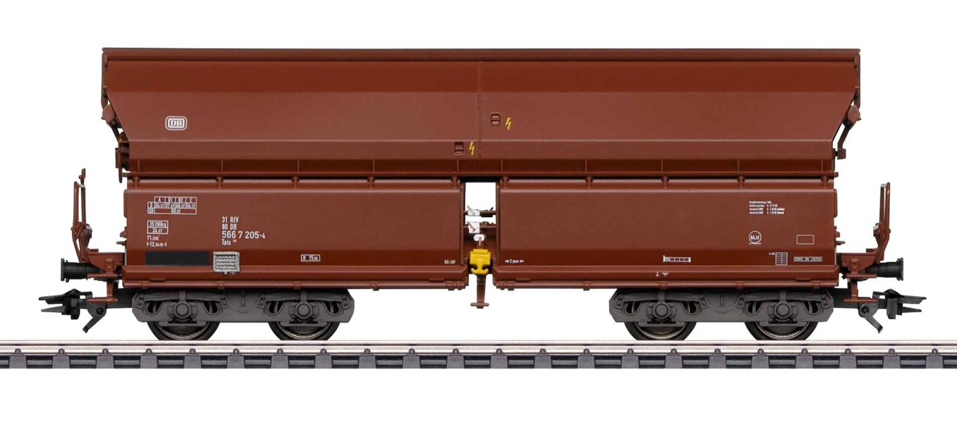 Märklin 00730 H0 Schwenkdachwagen Tals 968, DB 24er-Set (Display)