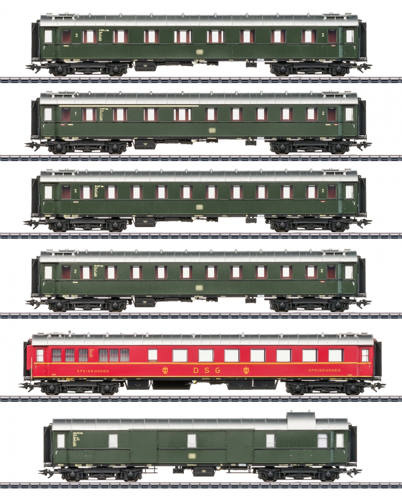 Märklin 42500 H0 Schnellzugwagen, DB 6er-Set Märklin 42500 H0 Schnellzugwagen, DB 6er-Set