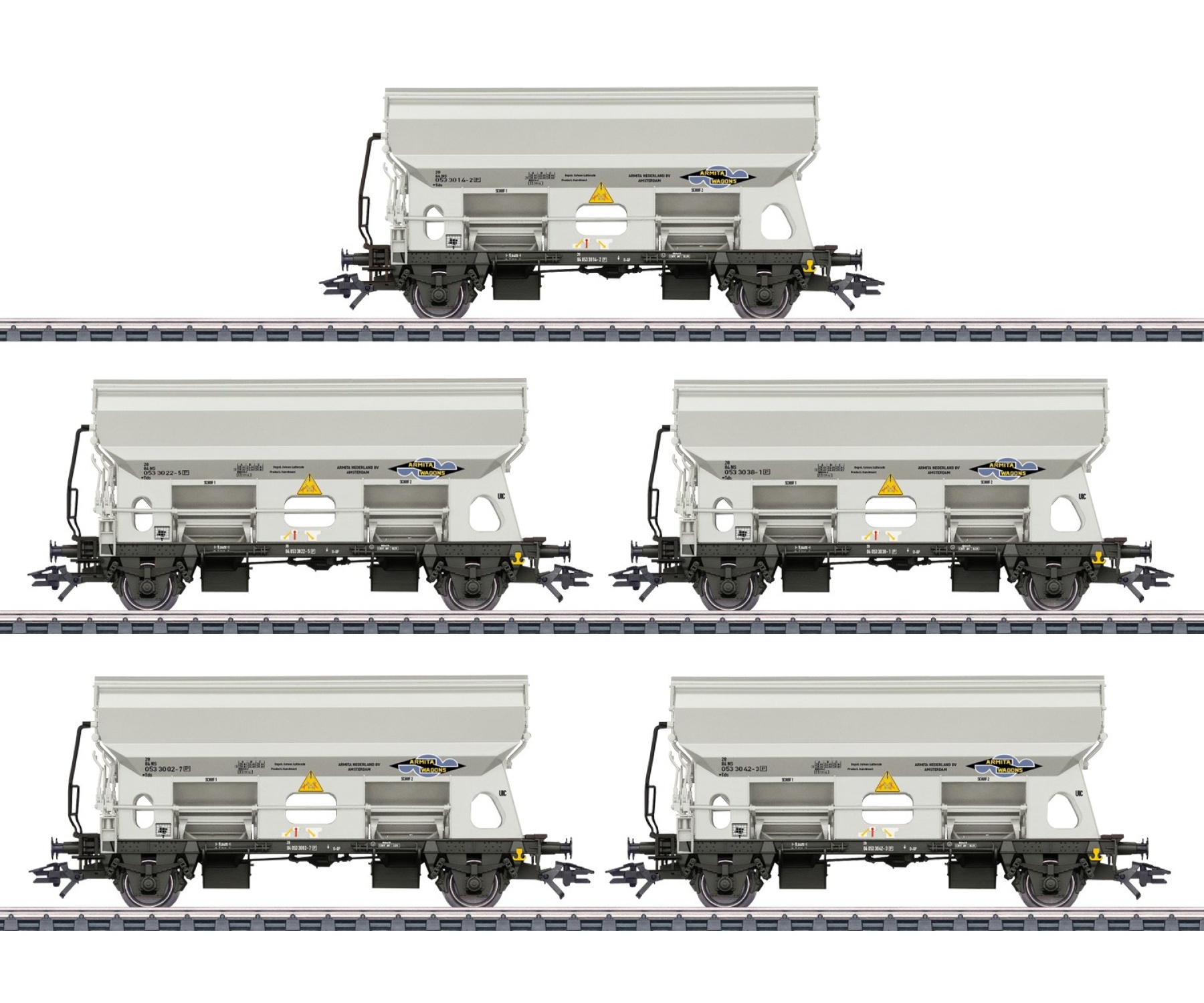 Märklin 46306 H0 Schwenkdachwagen, NS/Armita 5er-Set 