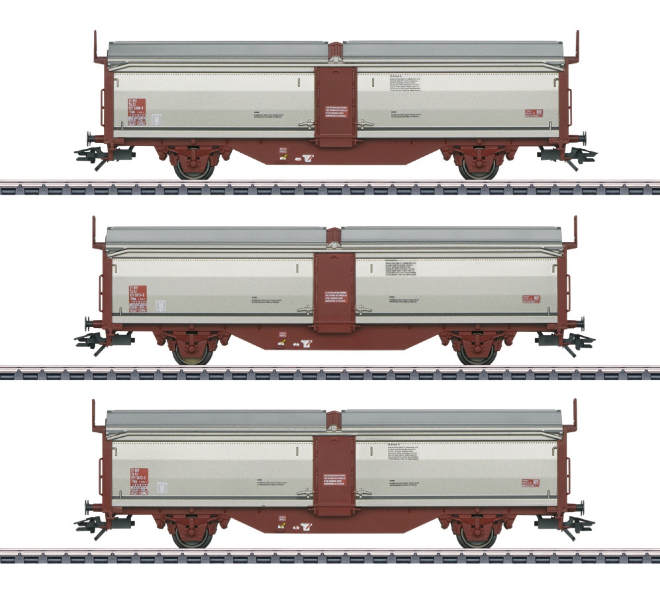 Märklin 47303 H0 Schiebedach-/ Schiebewandwagen, SJ 3er-Set 