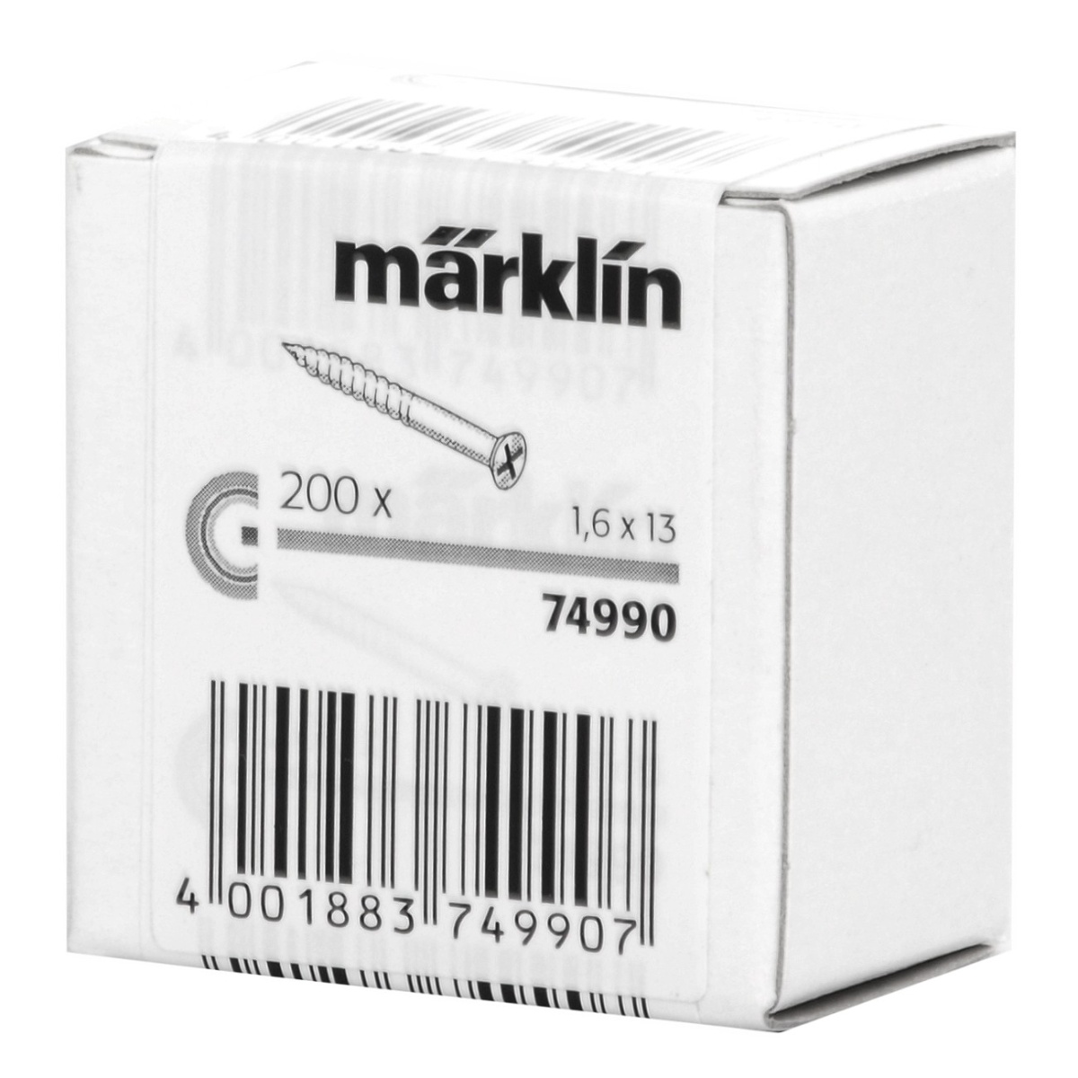 Märklin 74990 H0 C-Gleis Schrauben 1,6 x 13mm (200 Stück) 