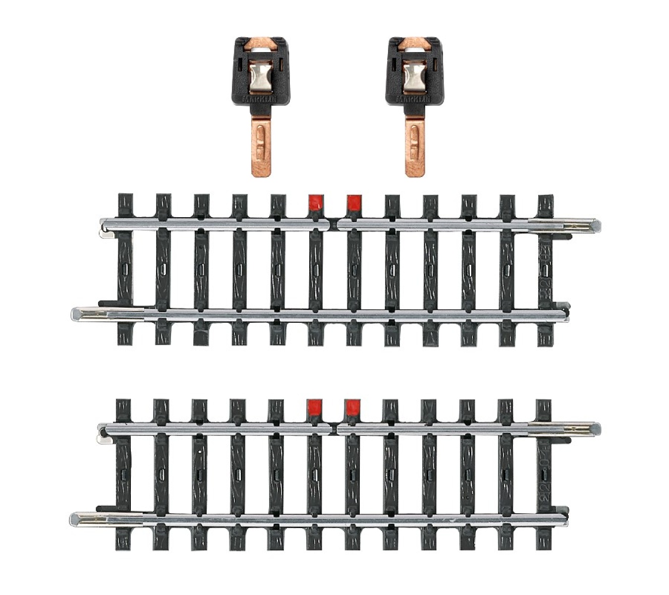 Märklin 2295 H0 K-Gleis Kontaktgleis-Satz 2 x 90 mm 