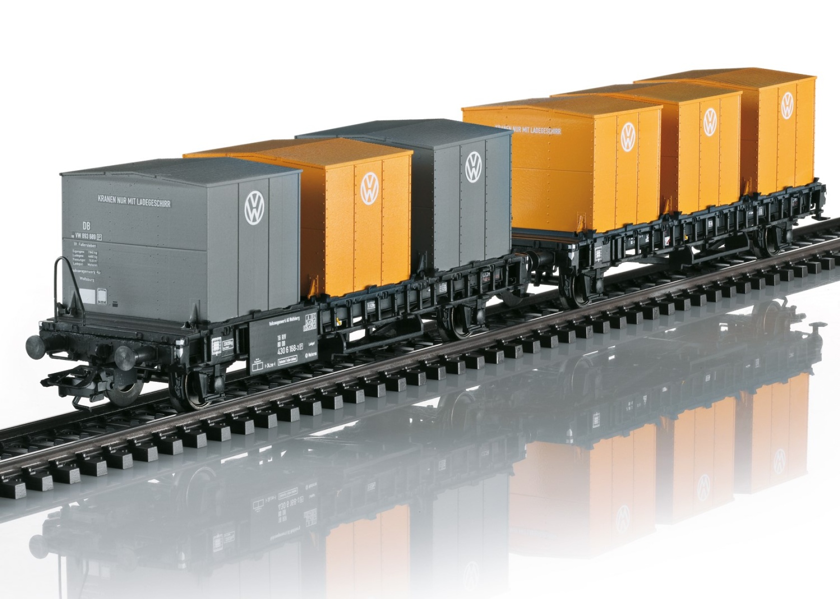 Märklin 46661 H0 Behälter-Transportwagen-Paar Laabs, DB 
