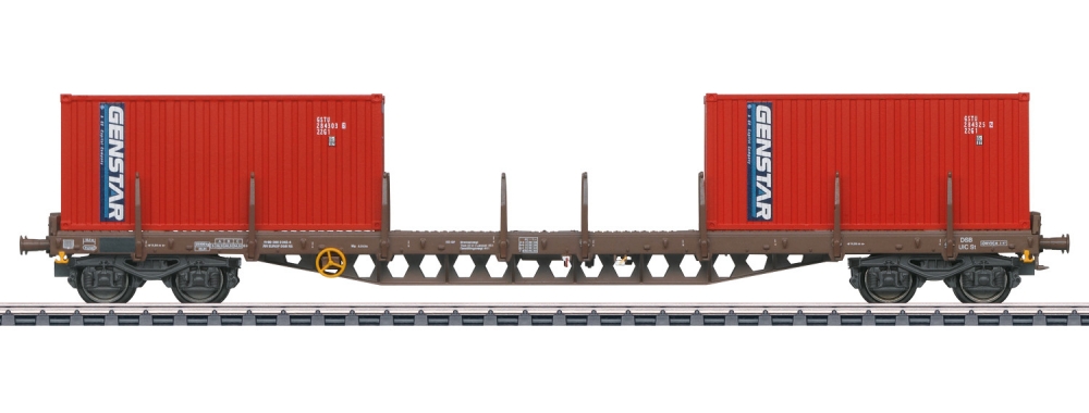 Märklin 47157 H0 Rungenwagen mit Containern, DSB