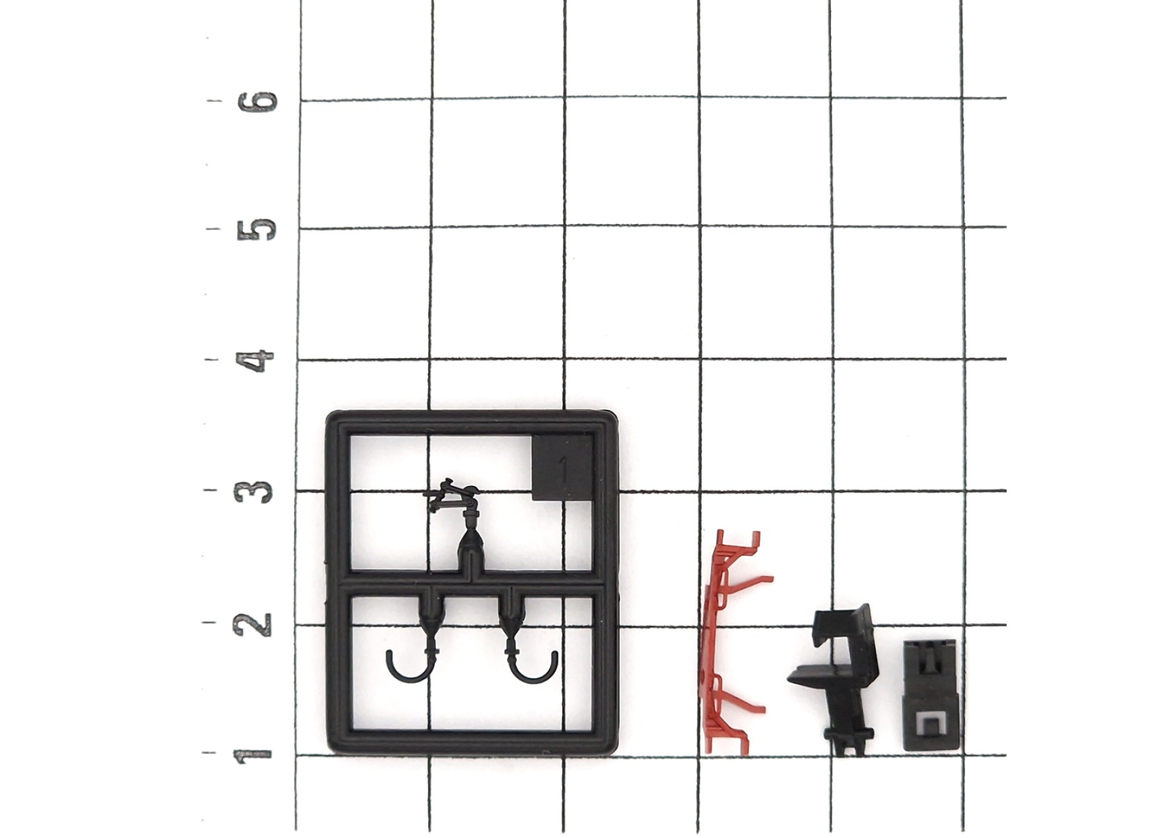 Minitrix E309463 Haken, Bremsschlauch, Treppe, NEM-Schacht Modelleisenbahn