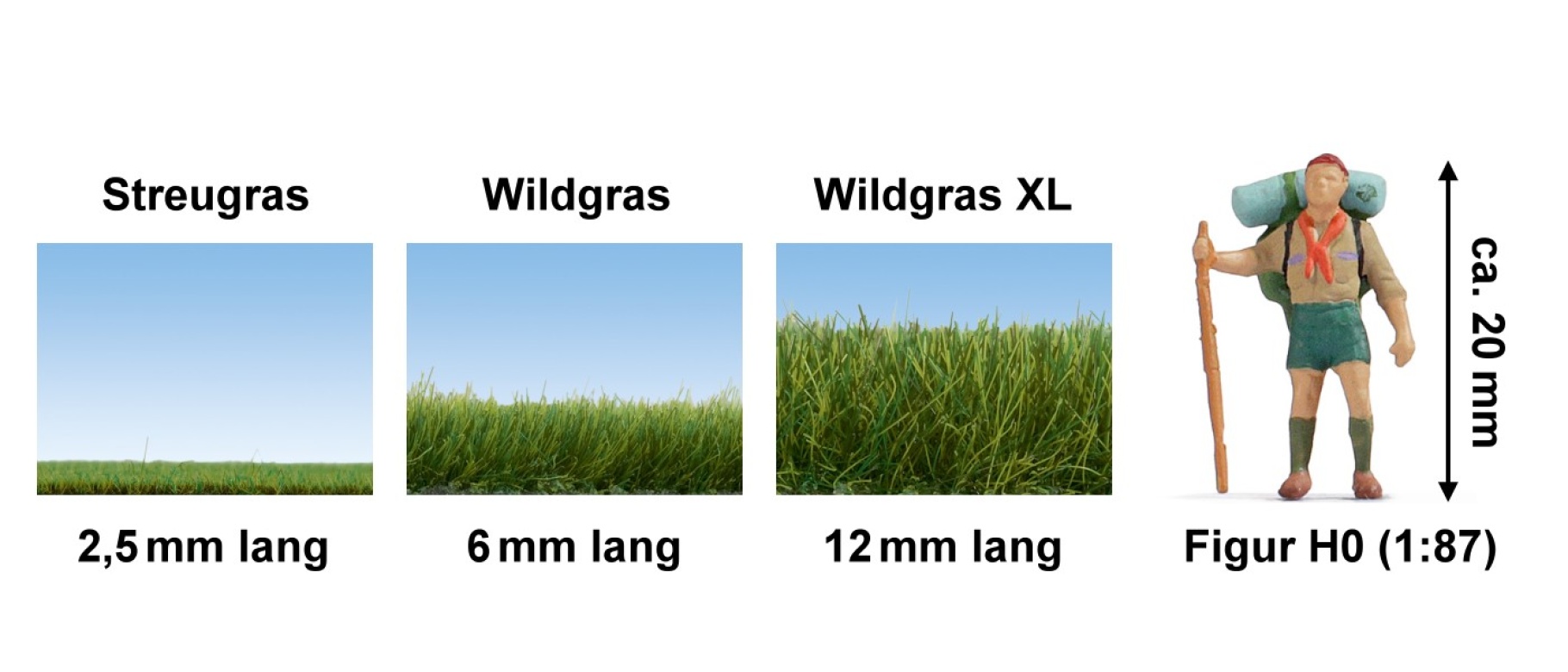 NOCH 07112 Wildgras XL hellgrün, 12 mm, 40g Beutel 