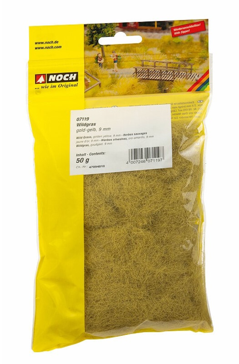 NOCH 07119 Wildgras gold-gelb, 9 mm, 50g Beutel 