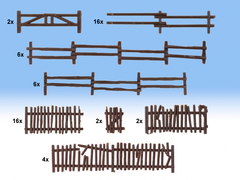 NOCH 33095 N Großpackung Ländliche Zäune